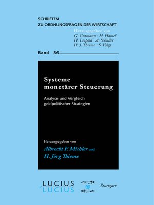 cover image of Systeme monetärer Steuerung